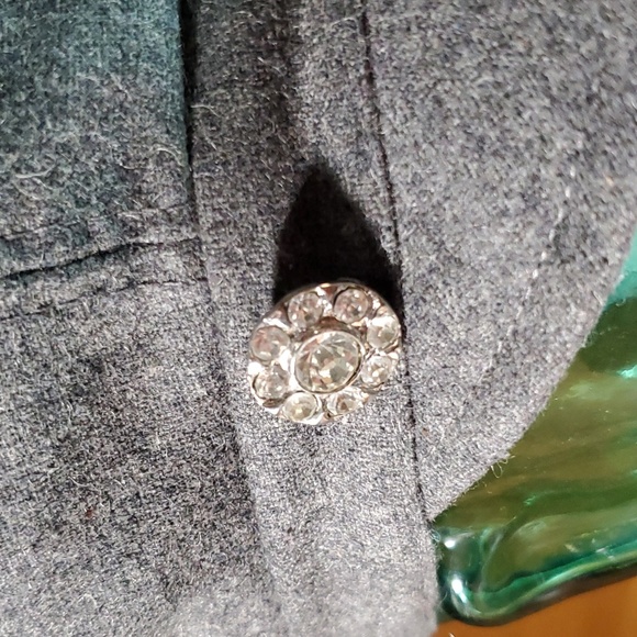 🛑SOLD🛑 August Accessories NEW Newsboy Hat Cap Grey Wool Flannel Diamond 21-23" - Picture 6 of 8